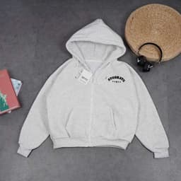 [ RẺ VÔ ĐỊCH ] Áo Khoác Nỉ Hoodie Zip In Nổi  Form Freesize Nam Nữ Chất Nỉ Bông lô gô lá cờ HS 9