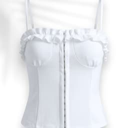 Áo 2 Dây Dáng Corset Nẹp Gài  Kiểu Viền Bèo Cá Tính A51557 9 7 - Sam botique 9