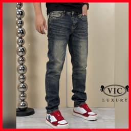 QUẦN JEAN NAM CAO CẤP,WASH BẠC CÁ TÍNH,LÊN FORM ÔM DÁNG,DỄ KẾT HỢP NHIỀU OUTFIT QJ-5190 VIC 2