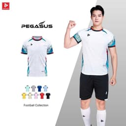 [Chính hãng JustPlay có in sau lưng] Quần áo bóng đá,đồ đá banh Pegasus màu trắng Chất vải CSM cao cấp 6