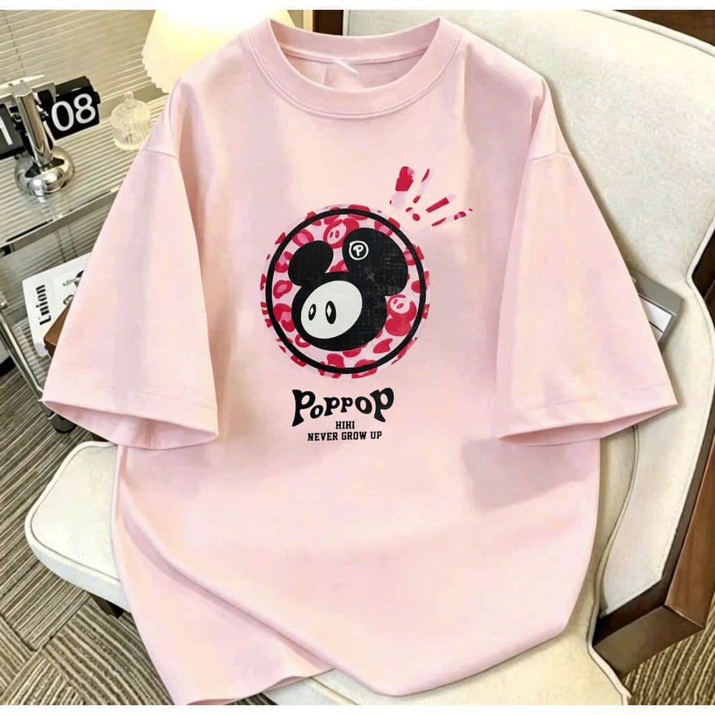 < Deal Mở Bán > Áo phông nữ tay lỡ rộng cotton su mát  phong cách cool, hót trend dễ thương POPPOP -thoitrang98