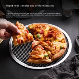 8-13Inch Có Thể Tái Sử Dụng Không Sti Pizza Màn Hình Chảo Liền Mạch Hợp Kim Nhôm Lưới Máy Nướng Dụng Cụ Nhà Bếp Bánh Pancake Tròn Pizza Bánh Ngọt Khay 6