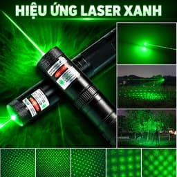 Đèn Laser 303/009 Kèm Pin 18650, Sạc Và Đầu Chiếu Hiệu Ứng, Tùy Chọn 2 Màu 7