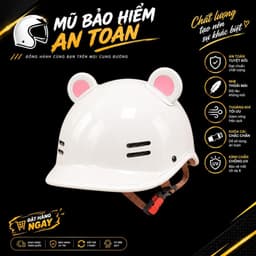 [ĐẠT CHUẨN AN TOÀN] Mũ Bảo Hiểm Cá Heo Thời Trang Nam Nữ Nửa Đầu Hot Trend Kèm Phụ Kiện Trang Trí 1