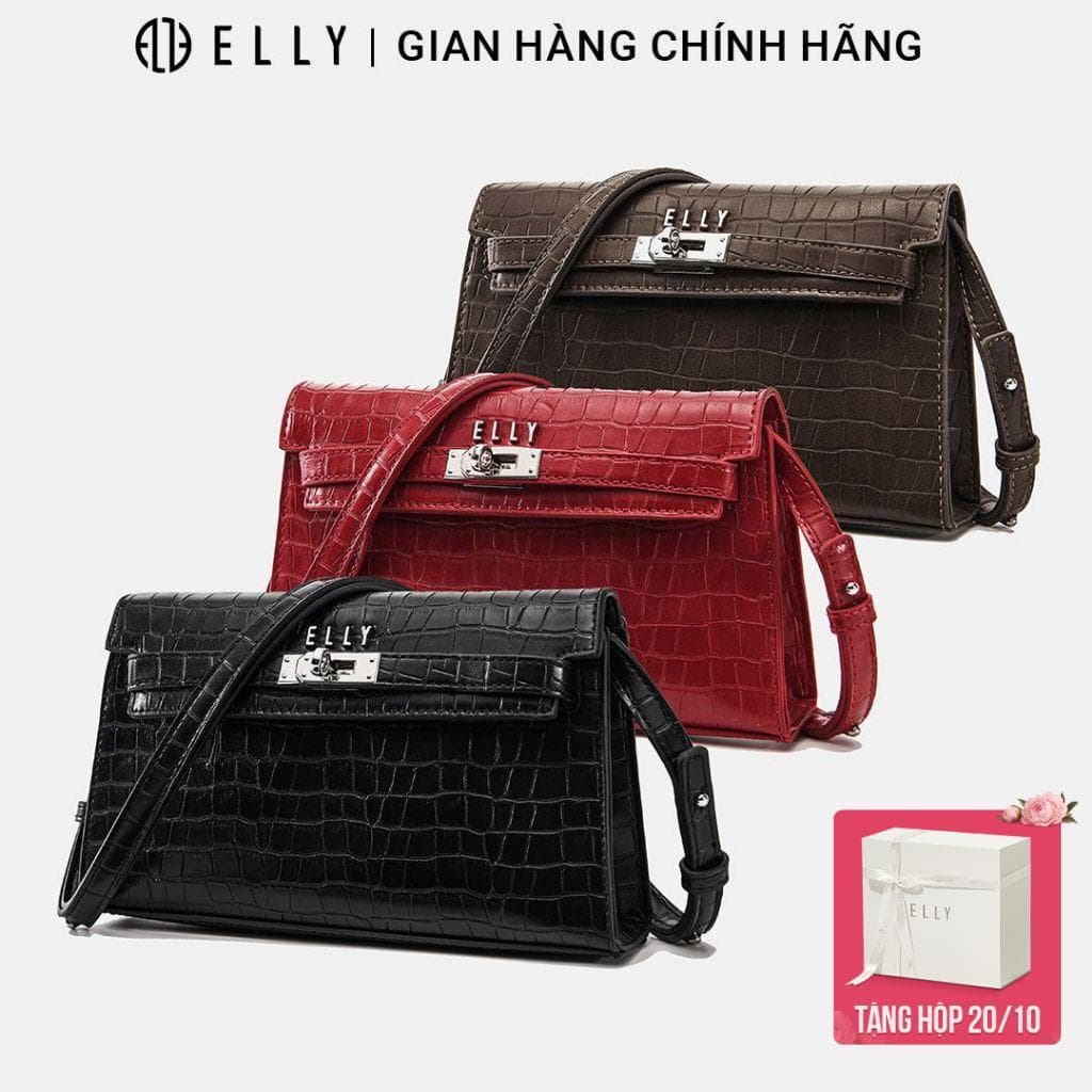 Túi Xách Nữ ELLY EL322 Da Tổng Hợp Cao Cấp Đeo Chéo Đeo Vai Thời Trang Chính Hãng Thanh Lịch