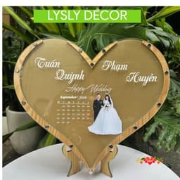 "Tranh Rót Cát Hình Trái Tim Ngày Cưới In Tên Theo Yêu Cầu - Quà Tặng Độc Đáo" 8