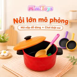 Bộ Bếp Cầu Vồng MimiToys Size Lớn 21 Chi Tiết - Đồ Chơi Nấu Ăn Nhiều Màu Cho Bé Chơi Nhập Vai 3