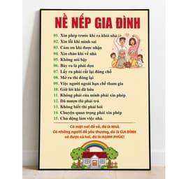 Tranh Treo Tường "Nề Nếp Gia Đình" - Có Khung 3