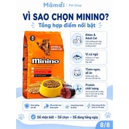 Hạt Minino Tuna Vị Cá Ngừ Cho Mèo | 1.3kg , Protein 28% & Taurine 8
