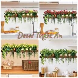 DT29 - 40x70cm Decaltrong dán tường kệ chậu cây hoa nhiều màu sắc , Sẵn keo kt 40*70cm 1