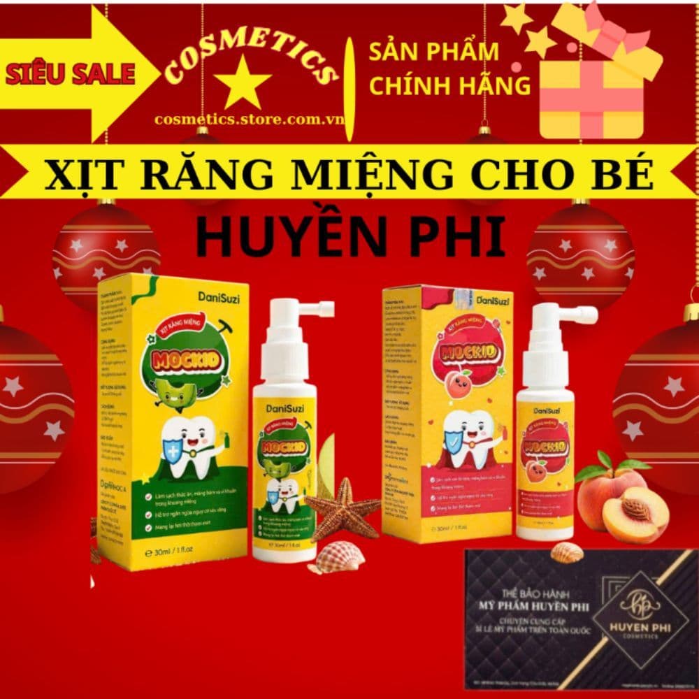 Xịt Răng Miệng MOCKID Danisuzi Chính Hãng, Hỗ Trợ Ngừa Sâu Răng, Làm Sạch Răng Miệng, Thơm Miệng Cho Bé từ 1 tuổi 30ml