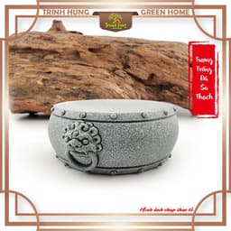 Tượng trống đá sa thạch - trưng bày tiểu cảnh, bán cạn, bonsai, terrarium 8