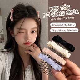 Lược Xước Cài Tóc Mái Đính Nơ Ruy Băng Nhỏ Xinh Xắn 1