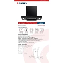 Máy hút mùi CANZY H270CT | Tự động làm sạch | Bảo hành 2 năm 1