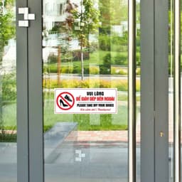 [Hỏa Tốc] Bảng Decal "Vui Lòng Để Giày Dép Bên Ngoài - Please Take Off Your Shoes" Chống Thấm Nước, Bền Đẹp 2