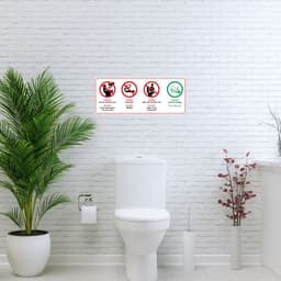 [Hỏa Tốc] Decal Dán Nội Quy Nhà Vệ Sinh 4 Trong 1 Chống Thấm Nước, Bền Đẹp 2