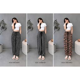 [ XẢ HÀNG ]   TỔNG HỢP QUẦN DÀI DÁNG RỘNG CẠP CAO LX MẪU ĐA DẠNG MÁT MẺ KẺ HOẠ TIẾT 3
