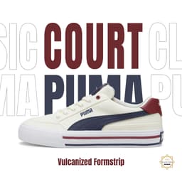 Giày Thể Thao PM Court Classic Vulcanized Formstrip (Vulc FS) Màu Kem Vải Canvas Clever Man Store 1