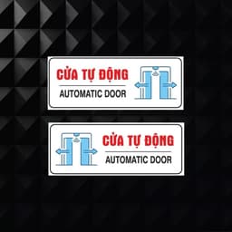[Hỏa Tốc] Decal Dán Cửa Báo Hiệu "Cửa Tự Động - Automatic Door" Chống Thấm Nước, Bền Đẹp 4