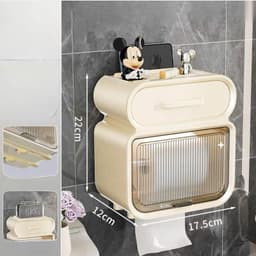 VINBEO Hộp Đựng Giấy Vệ Sinh 2 Tầng , Hộp Đựng Giấy Hộp Giấy Vệ Sinh Có Kệ Để Điện Thoại ANHI002 6