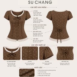Áo Babydoll Phối Viền Tơ Bèo Cổ Nơ A927 Su Chang Thời Trang Nữ 2