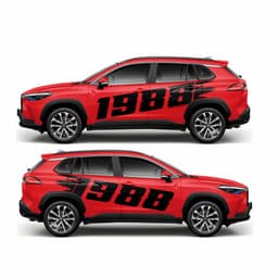 Tem năm sinh dán ô tô. dán mọi form xe, 1 bộ 2 bên. tem đen 3 lớp chống nước ( SL : 1 bộ đủ dán 2 bên 30.x150cm) (D4501) 4