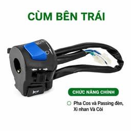 Cùm fz v2 loại 1 cho xe máy xe điện, cụm công tắc FZ gắn ghi đông đa chức năng 7