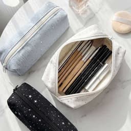 Phòng Cách Kawaii Hộp Đựng Bút Chì Vải Họa Tiết Ngôi Sao, Túi Đựng Thẩm Mỹ Dễ Thương Cho Học Sinh 2