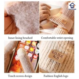 Găng tay len nam nữ cảm ứng Bao tay len cảm ứng sử dụng thuận tiện khi thao tác trên điện thoại QM-STORE 8