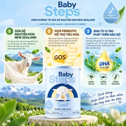 [Date 2028] Sữa Dê Baby Steps Goat New Zealand Cho Bé Từ Sơ Sinh (Lon 900g) 4