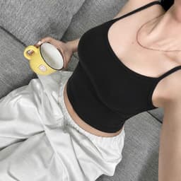 [ Kèm Đệm Mút ] Áo Croptop Dây Mảnh Hai Dây Nữ Ôm Nhẹ Tôn Dáng, Vải Cotton Co Giãn Tốt Mặc Thoải Mái Glame CR19 5