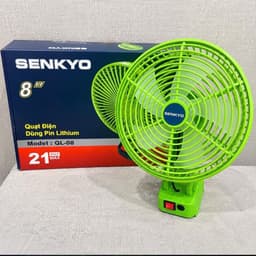 1 Thân Quạt 21V Không Chổi Than SENKYO QL-08, Lồng Nhựa 8Inch, Êm Ái Bền Bỉ, Chân Pin Phổ Thông 3