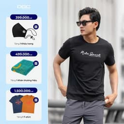 Áo thun ngắn tay DGC Áo phông bassic, dáng suông ngực áo in chất vải thoải mái thoáng mát - SATBC20M 1