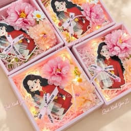 (Tặng đèn và thiệp) Set Hoa 20-11 tặng thầy cô Kèm ống phôi đựng tiền tặng Thầy Cô - Quà Tặng ý nghĩa hoa cúc tri ân 3
