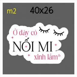 Sticker Decal Dán Kính Chống nước - Decal Nail mi gội size A3 (7722) 5
