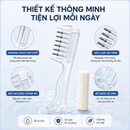 Lược Massage Da Đầu Có Khoang Chứa Tinh Chất HOMEFL - Lược Chải Đầu Kích Thích Mọc Tóc Chăm Sóc Da Đầu 4