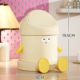 Thùng Rác Mini Để Bàn Nắp Lật Kèm Chân Kê Điện Thoại Thùng Rác Bàn Học Văn Phòng kdn1511 8