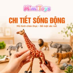 Bộ Đồ Chơi Mô Hình Động Vật 58 Chi Tiết MimiToys - Thú Rừng Sinh Động Kèm Hộp Đựng Tiện Lợi 6