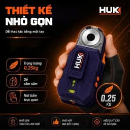 1 Bộ Thu Bụi Khoan 4V HUKAN (Gen3) G3-LDC04 | Hút Bụi Khi Khoan | Lực Hút 13kg | Sạc Type-C 4