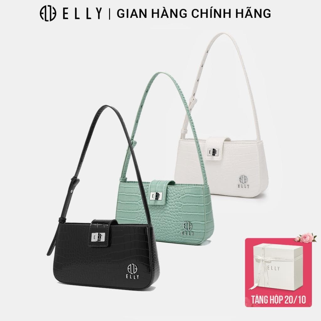 [Tặng hộp 20.10] Túi xách nữ thời trang ELLY EL246 đeo vai xách tay da tổng hợp cao cấp chính hãng