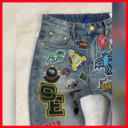JEAN NAM HỌA TIẾT,THIẾT KẾ ĐỘC ĐÁO VỚI NHỮNG MẢNG STICKER,MỘT CHIẾC JEAN CHO ANH EM YÊU THÍCH SỰ PHÁ CÁCH QJ-5191 VIC 7
