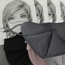 Khẩu trang vải Lụa  mát chống nắng hiệu quả (loại có gọng) (Chất Lụa mát mẫu trơn) 5