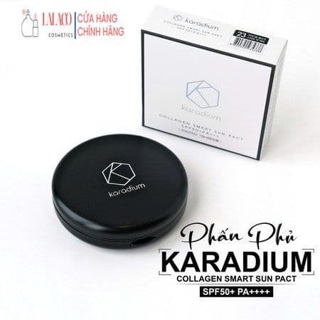 Phấn phủ Karadium kiềm dầu Karadium Collagen Smart Sun Pact SPF50+ PA+++ mỏng nhẹ mịn da