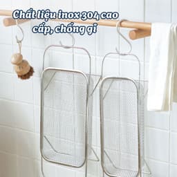 Rổ Lưới Inox 304 Kéo Giãn Bồn Rửa Chén - Rổ Rửa Rau Củ Quả, Giá Úp Chén Bát Thoát Nước Tiện Lợi 2