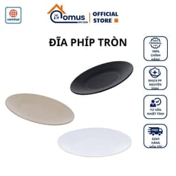 Đĩa Nhựa Tròn Phip Dày, Đĩa Đựng Thức Ăn Sang Trọng Dùng Gia Đình Nhà Hàng - DOMUS 1
