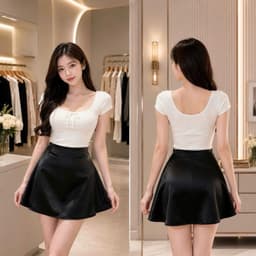 Chân váy lụa nữ sang trọng dáng chữ A công sở sang trọng phong cách Y2K  VLU121 6