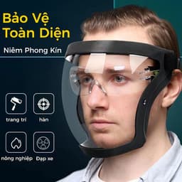 Mặt nạ bảo vệ công việc Tấm chắn Mặt nạ chống độc, Dùng Cho Hàn Xì, Cắt Cỏ, Phun Thuốc, Làm Vườn -vừa chắn bụi kính bảo 3