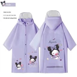 Áo Mưa Có Ngăn Đeo Cặp Hoạ Tiết Hoạt Hình Dễ Thương Dành Cho Bé Đi Học Mùa Mưa 3