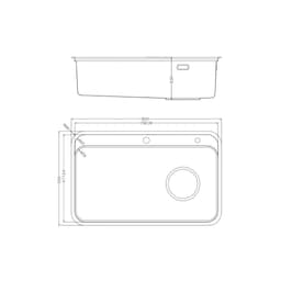 CHẬU RỬA BÁT 1 HỐ NOBINOX NOVA A382 | KÍCH THƯỚC 82 X 52 CM | HÀNG. CHÍNH HÃNG 6