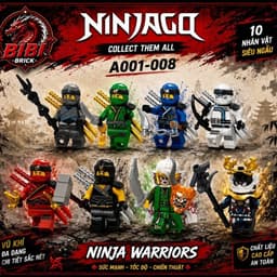 [IN LƯNG][2 Mặt]Đồ Chơi Lắp Ghép Nhân Vật Ninjago Phần 8-Minifigures Ninjago Seasson 8 1